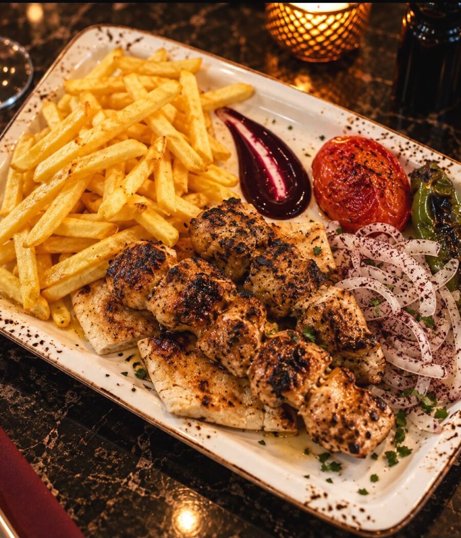 Brochette de poulet grillée